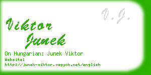 viktor junek business card